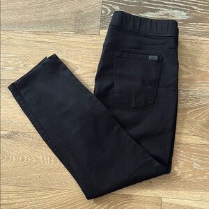 7 For All Mankind “Jen 7” black stretch jeggings, size 14. Excellent condition!
